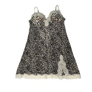 VICTORIA'S SECRET|NIGHTIE|PUSH UP BABYDOLL CHEMISE|LEOPARD PRINT|36B